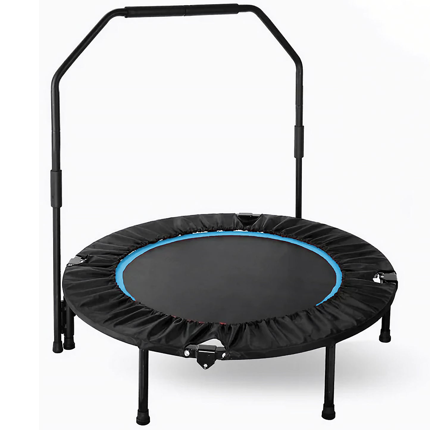 Arlopu 40" Fitness Mini Trampoline, Exercise Rebounder Mini Trampoline for Adults, Foldable with Adjustable Handle