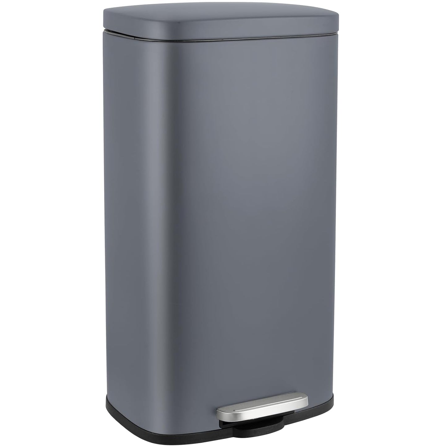 Arlopu 8 Gallon / 30 Liter Stainless Steel Step Trash Can with Foot Pedal, Kitchen Garbage Can Recycling Bin with Removable Bucket
