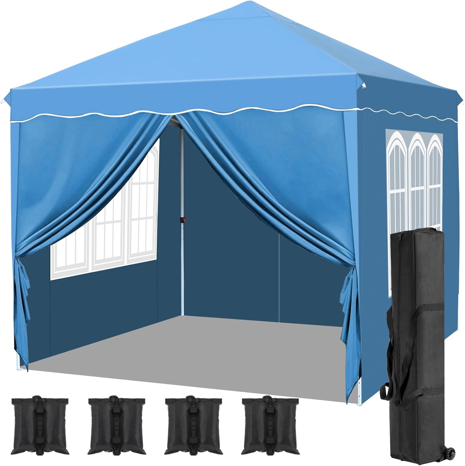 fully waterproof tent Arlopu 10'x10' Pop Up Commercial Canopy Tent, Fully Waterproof Instant