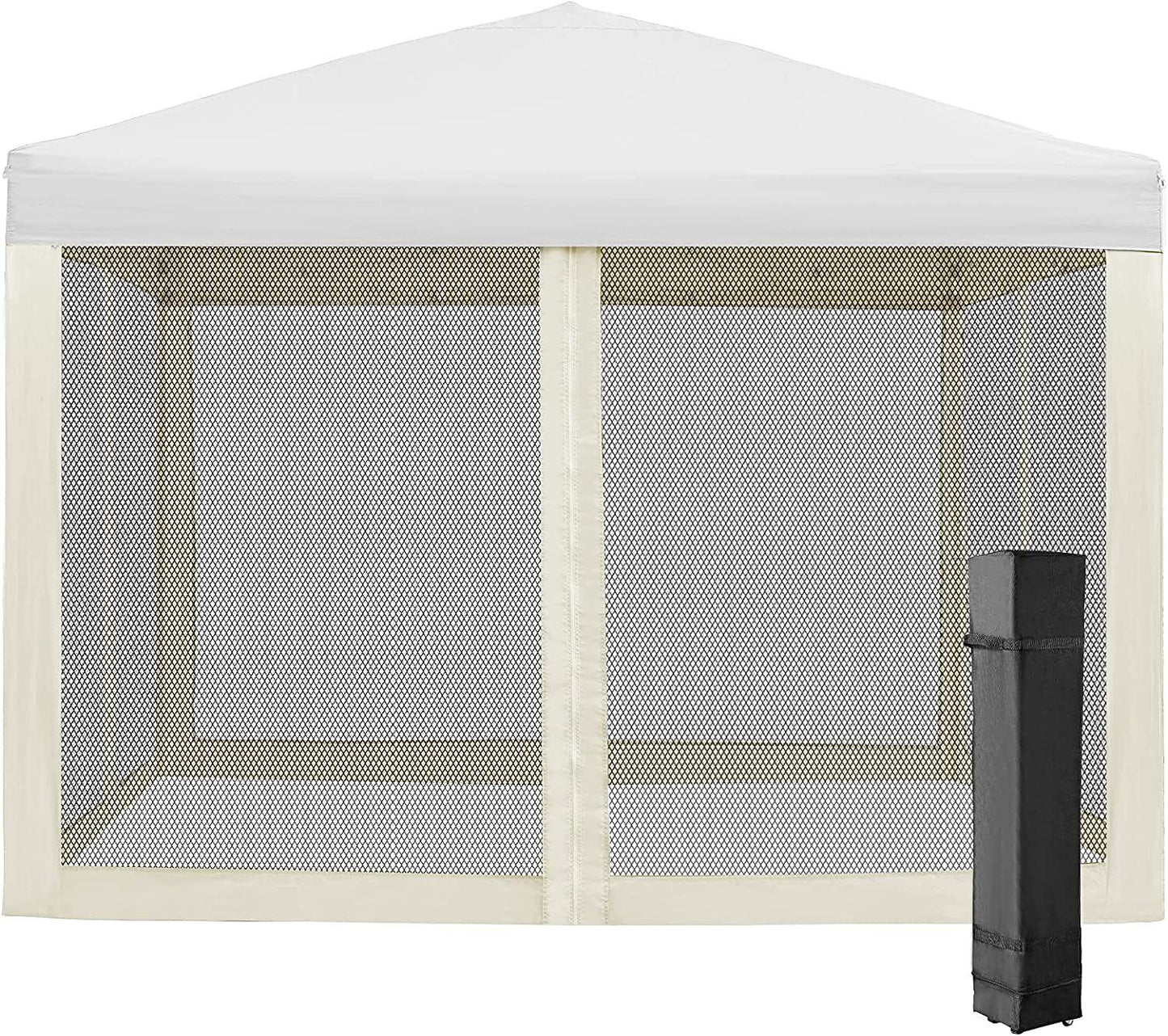 Arlopu 10' x 10' Pop up Canopy Tent with Mosquito Netting Screen Outdoor Folding Gazebo Camping Shelter
