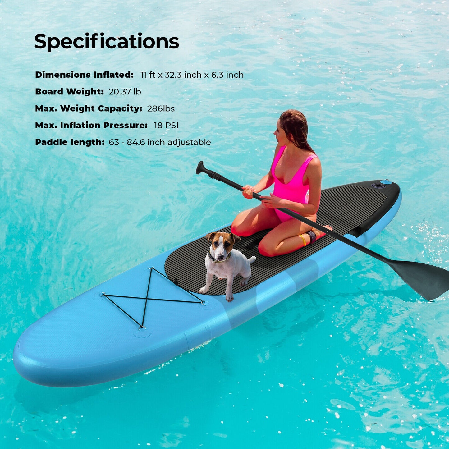 Arlopu 10'x30''x6'' Inflatable Stand Up Paddle Board SUP Non-Slip Deck for Adults Youth