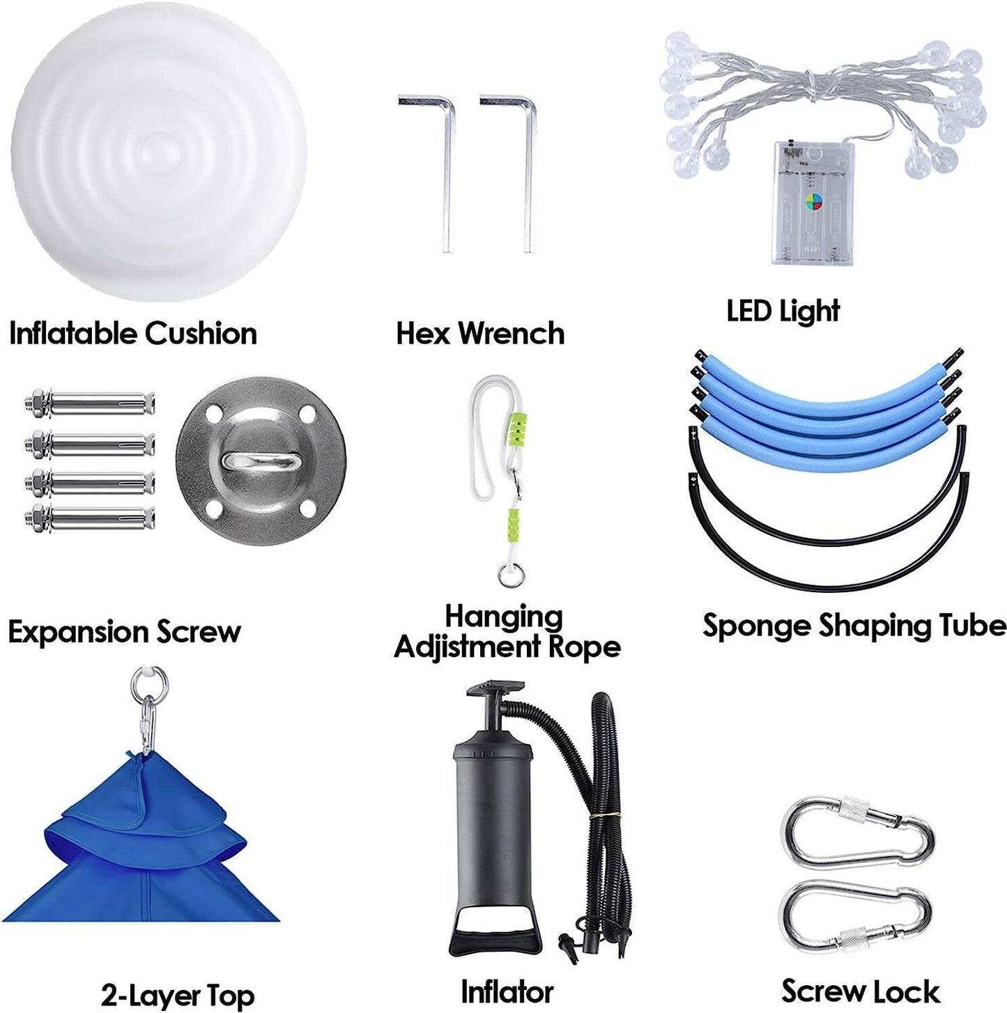 Arlopu Hanging Tree Tent Waterproof Swing Tent Indoor Outdoor Backyard Play House Tent for 2-3 Kids, 330lbs Weight Capacity