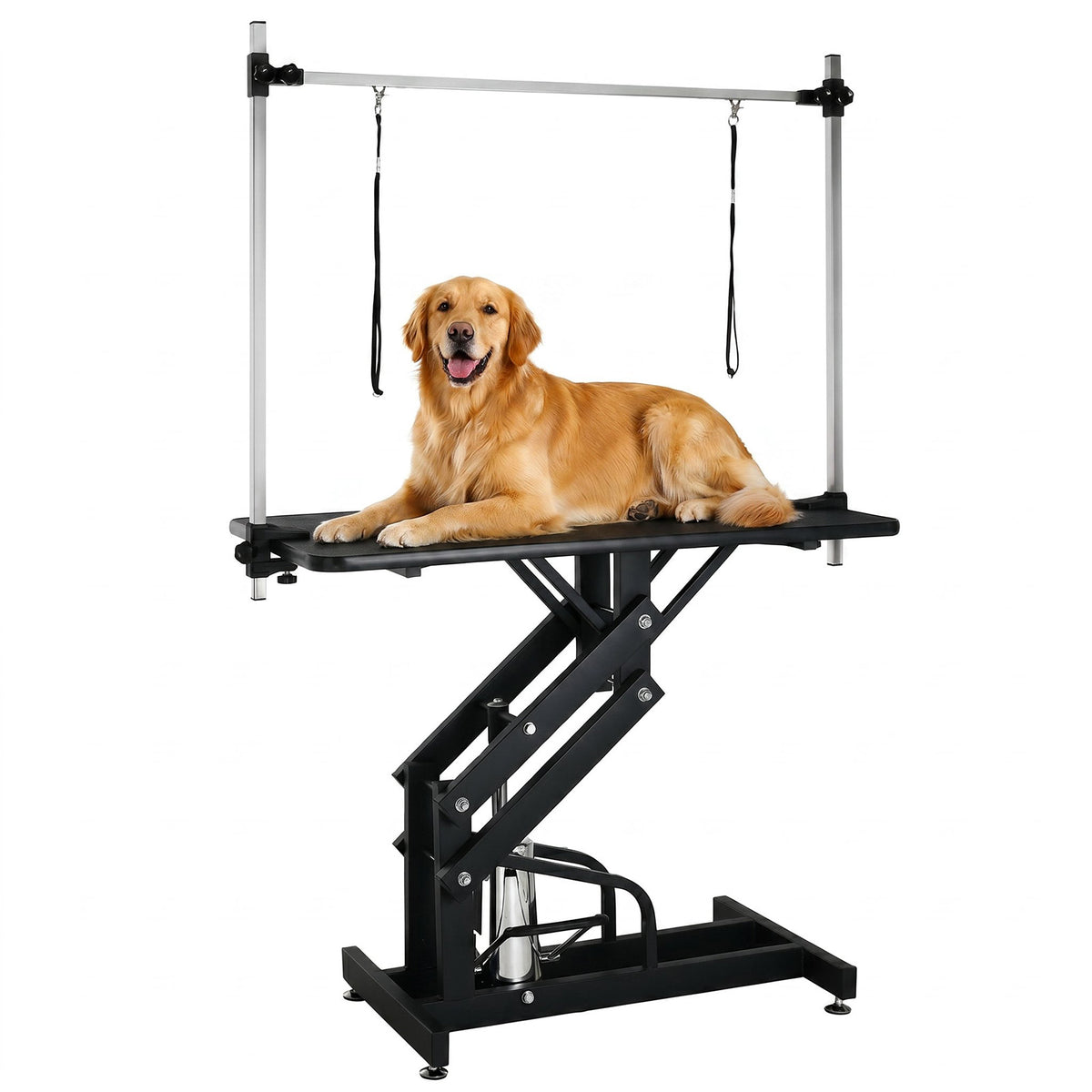 Arlopu Hydraulic Pet Grooming Table for Dogs & Cats, Heavy Duty Height Adjustable, 350lbs