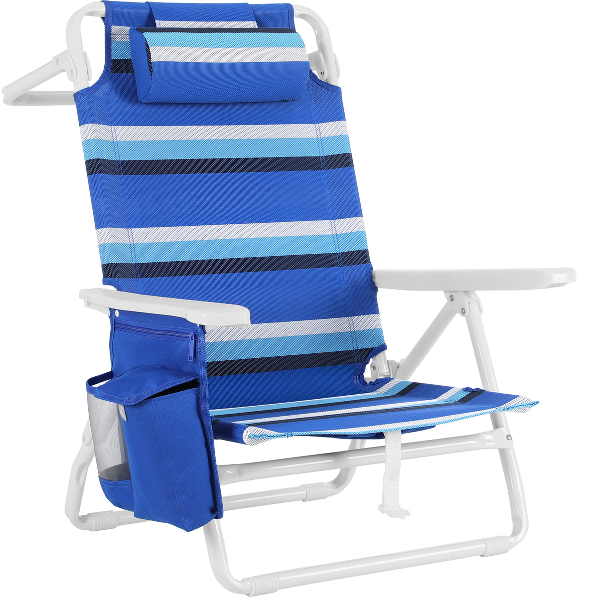 Arlopu Folding Backpack Beach Chair, Outdoor Portable Folding Camping Chair, Max Load 350lbs