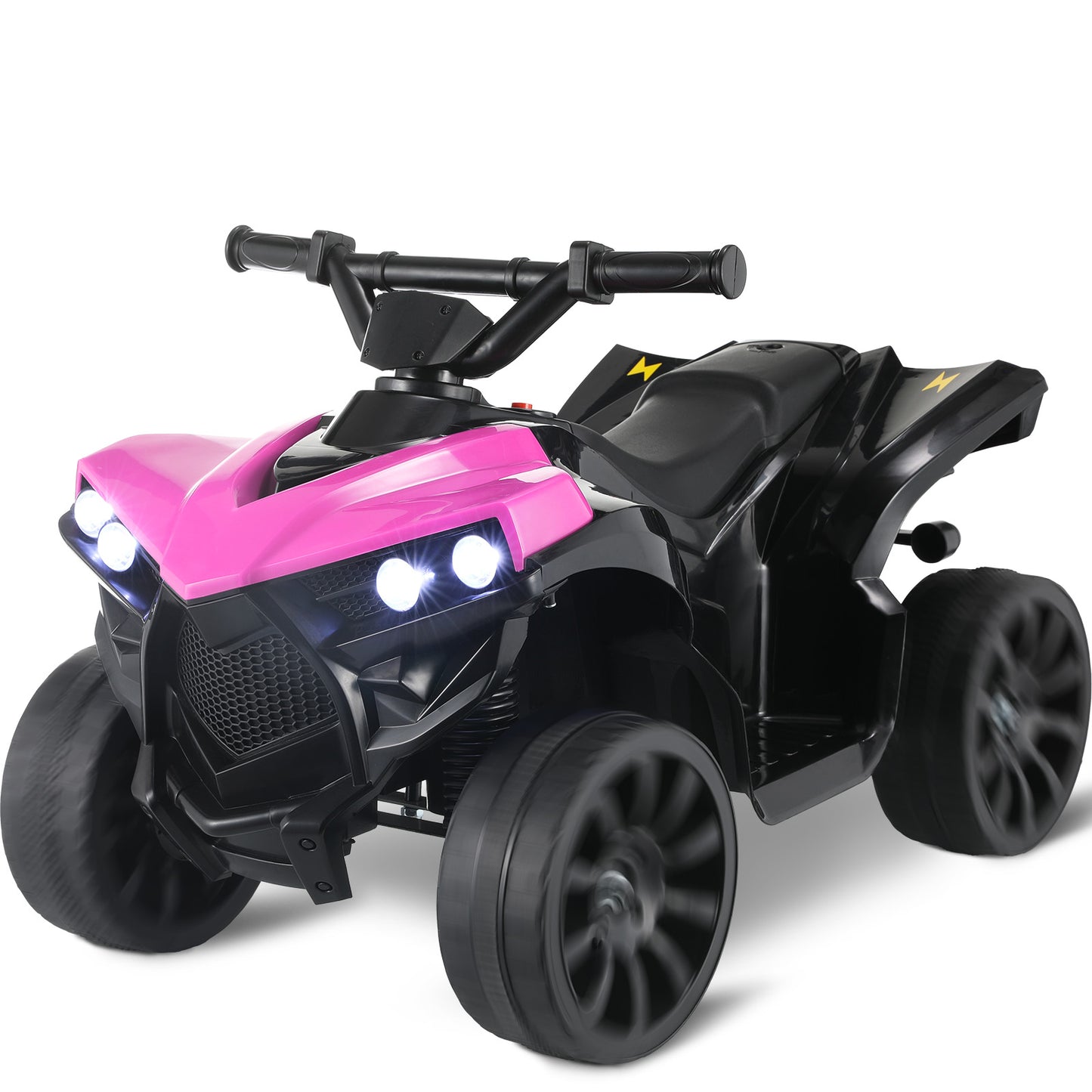 Arlopu 6V Kids Ride On ATV Electric 4-Wheeler Ride on Car with Music, Headlights, Pedal Accelerator