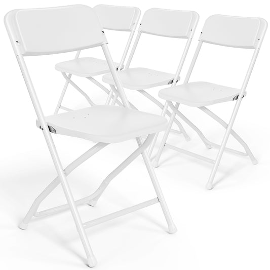 4/6/8/10/12/16/20 Pack Plastic Folding Chairs, Lightweight Portable Party Banquet Event Chairs for Outdoors, 350 LB Capacity