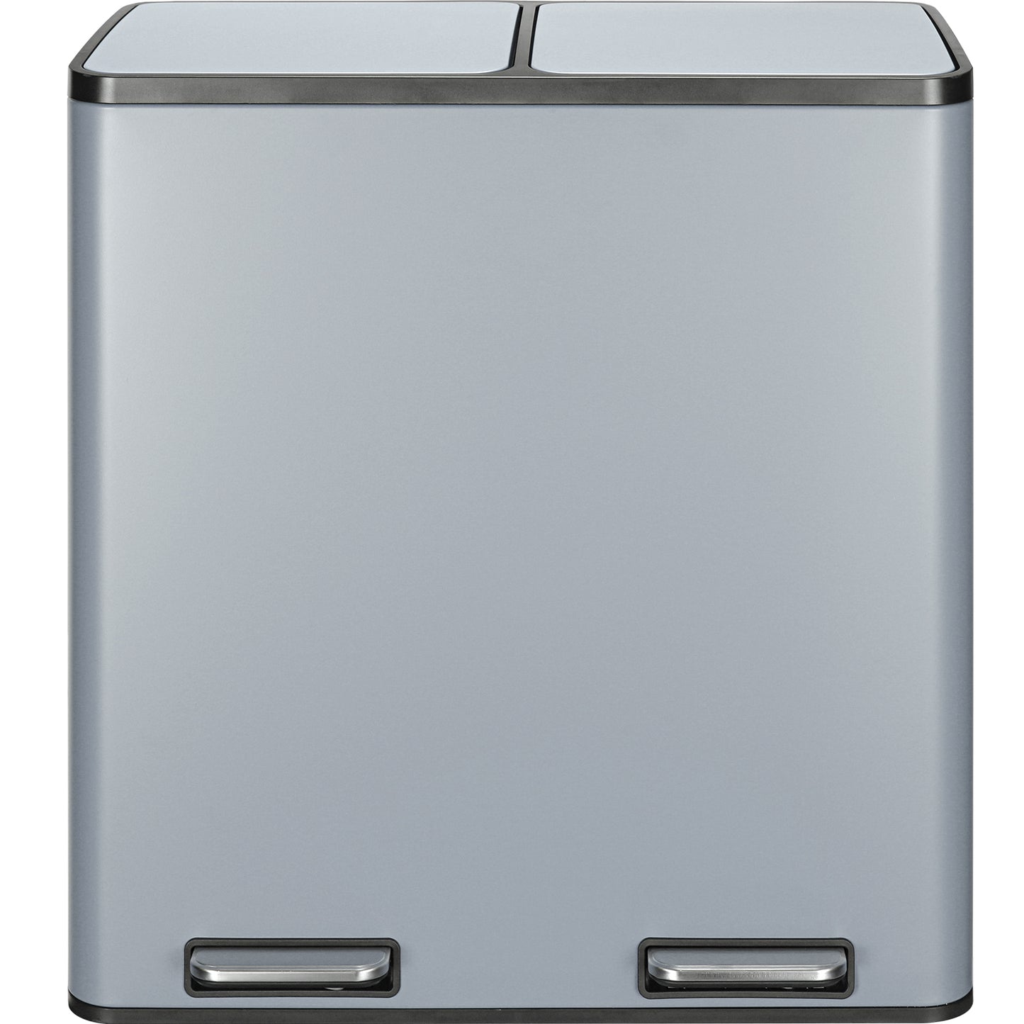 Arlopu 60L / 16 gal Dual Trash Can, Stainless Steel Kitchen Garbage Rubbish Bin with Soft Close Lid