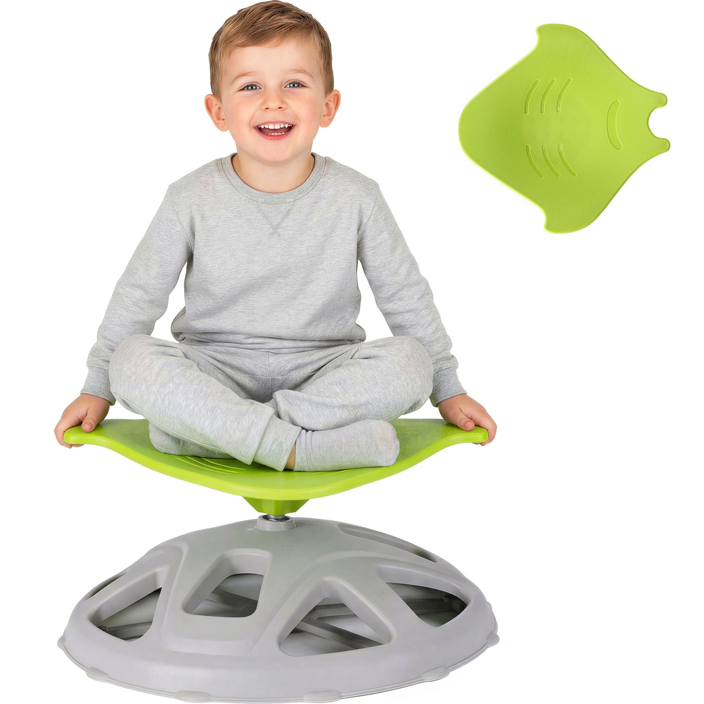 Arlopu Kids Sensory Spinning Chair, Manta-Shaped Sensory Swivel Chair, Autistic Kids Sensory Toy Chair for Coordination Balance Focus, Blue