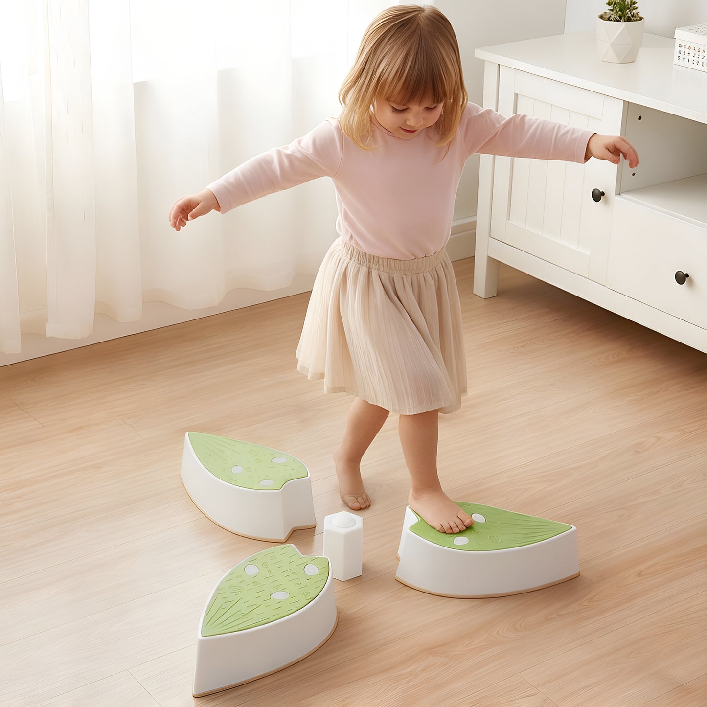 Arlopu Stepping Stones, Non-Slip, 3 Balance Stone Pieces, Sensory Toys for Ages 3+