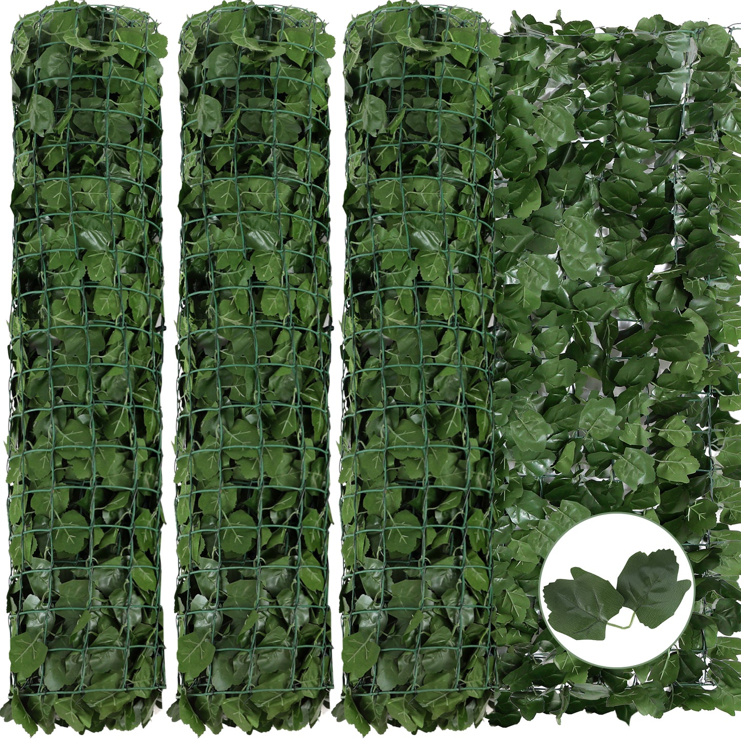 Arlopu 40" x 95" Ivy Privacy Fence Screen Faux Ivy Leaf Decorative Privacy Fence Artificial Hedges Fence