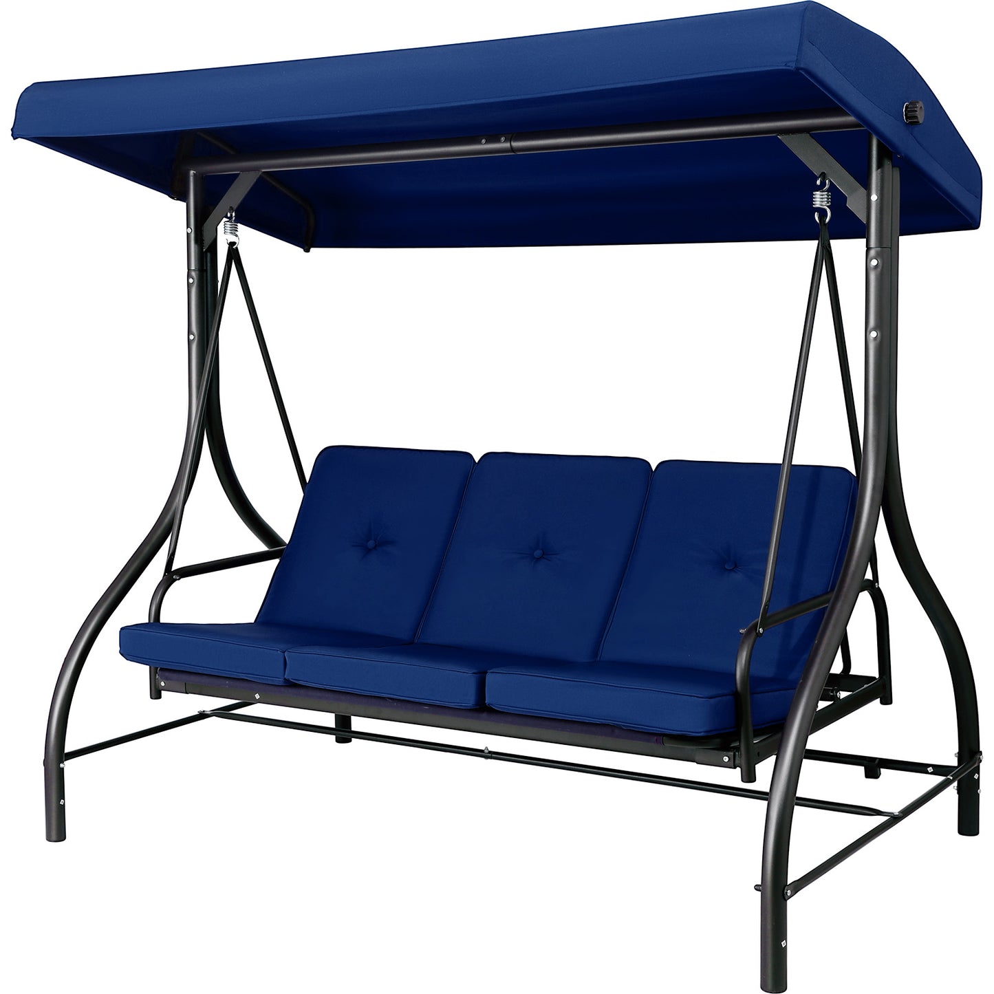 Arlopu Outdoor 3-Seat Patio Swing, Porch Swings, Backrest Bench Swing Sets, Glider Swing Bed Chair