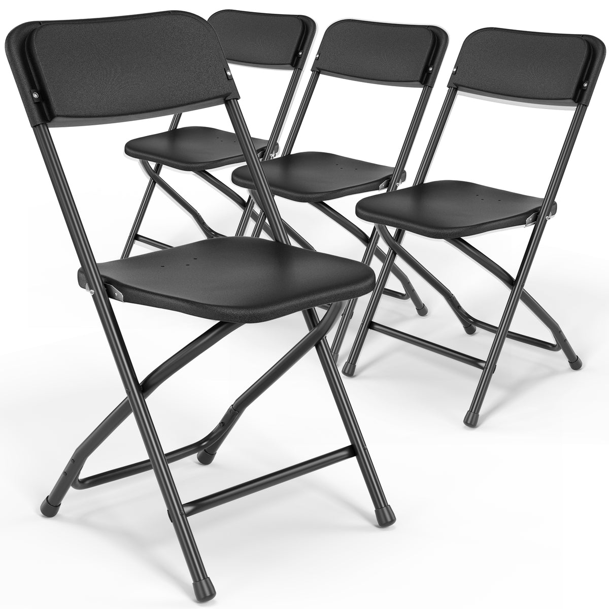 4/6/8/10/12/16/20 Pack Plastic Folding Chairs, Lightweight Portable Party Banquet Event Chairs for Outdoors, 350 LB Capacity