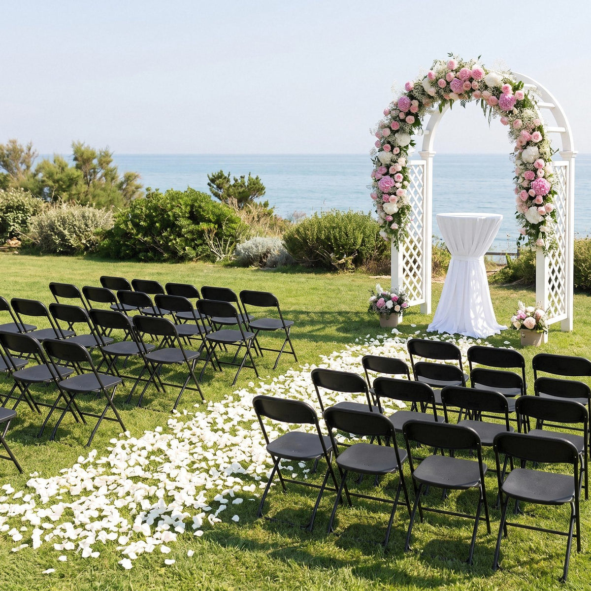 4/6/8/10/12/16/20 Pack Plastic Folding Chairs, Lightweight Portable Party Banquet Event Chairs for Outdoors, 350 LB Capacity