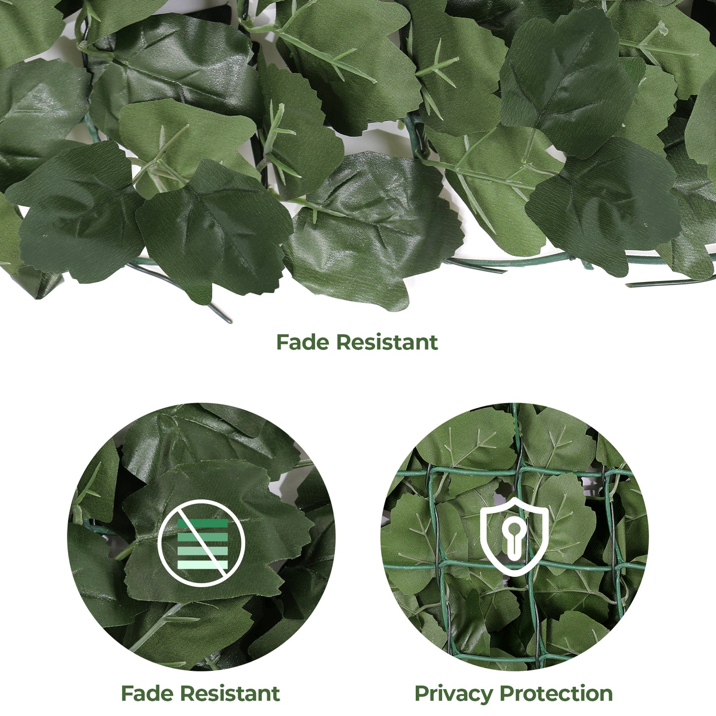 Arlopu 40" x 95" Ivy Privacy Fence Screen Faux Ivy Leaf Decorative Privacy Fence Artificial Hedges Fence