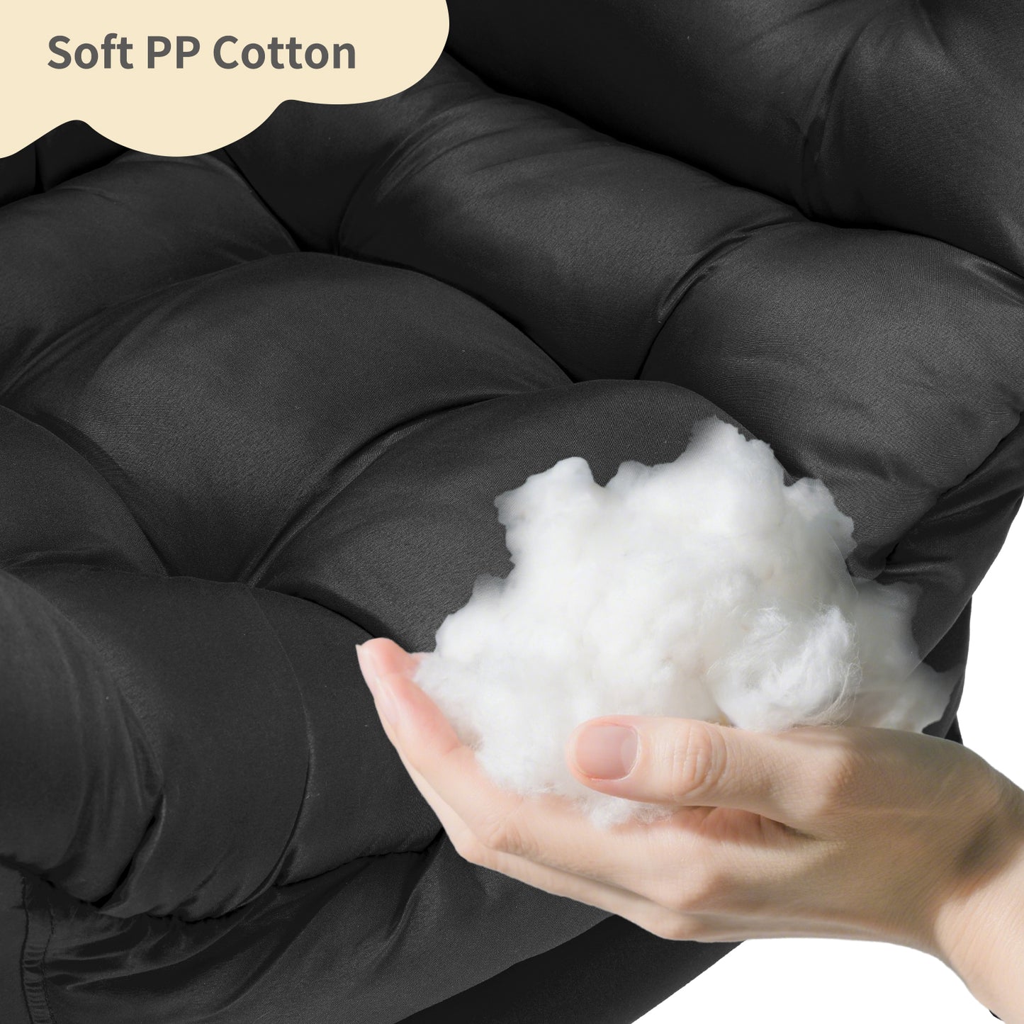 Arlopu Lazy Chair, Modern Lounge Reading Chair with Side Pocket, Upholstered Armchair for Living Room, Bedroom and Dorm