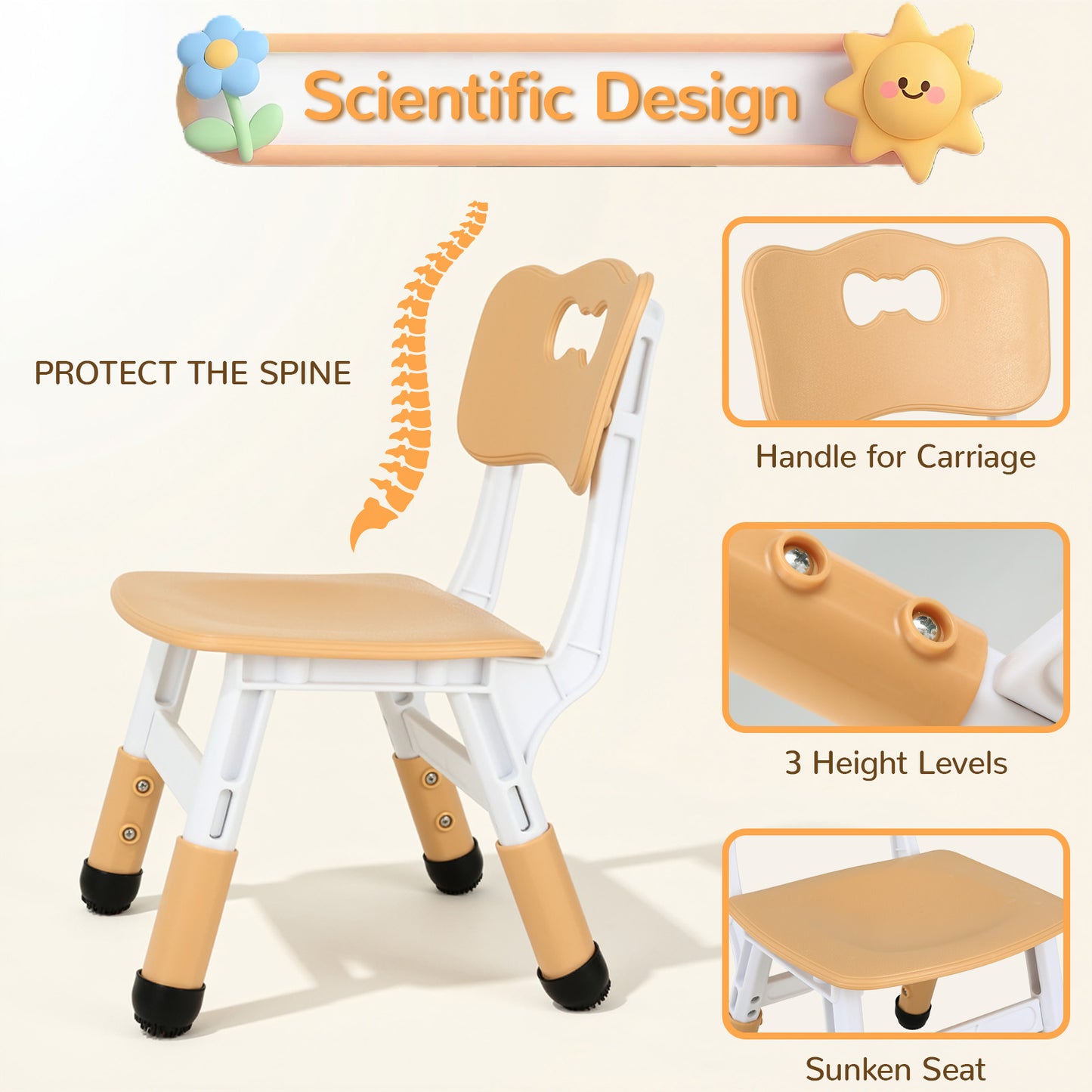 Arlopu Kids Table and 2 Chairs Set, Height-Adjustable Toddler Table and Chairs Set with Graffiti Desktop, 31.5"L x 23.6"W Children Activity Table for Daycare/Classroom/Home