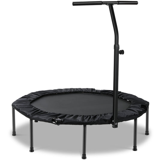 Arlopu 50" Foldable Rebounder for Adults Mini Trampoline Indoor Exercise Fitness Trampoline