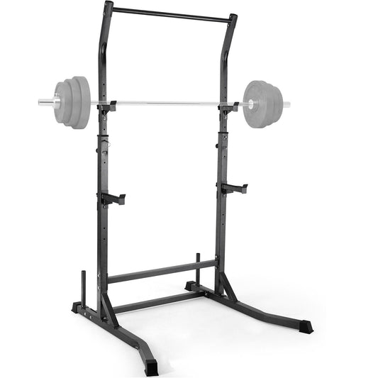 Arlopu Multi-Function Power Squat Rack Cage, Adjustable Bench Press Rack with Pull Up Bar, Squat Stand Full Body Strength Training, Weight Storage Rods, 2 Safety Spotter Arms for Home Gym