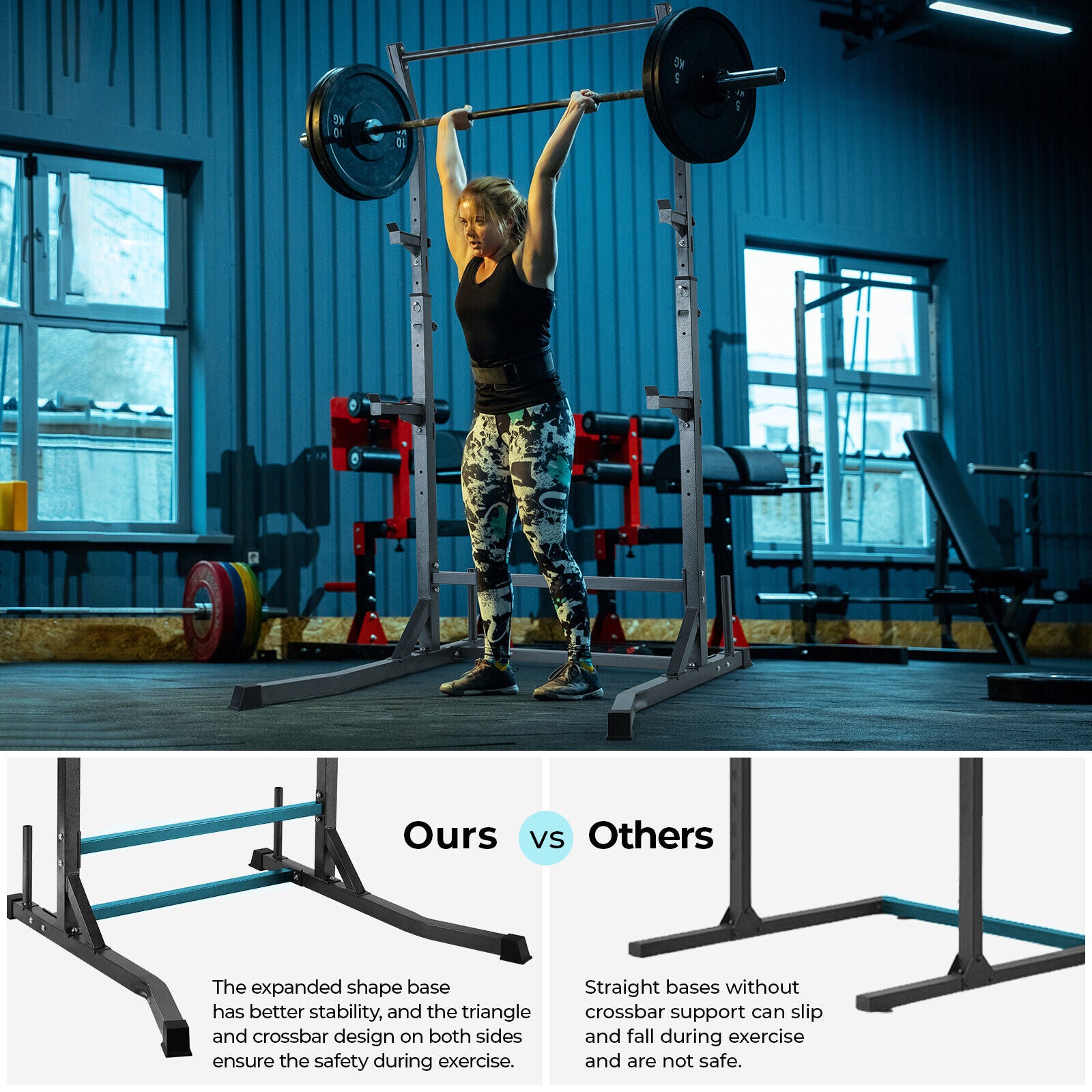 570lb Capacity Home Gym Stand For Bench Press Weight Lifting