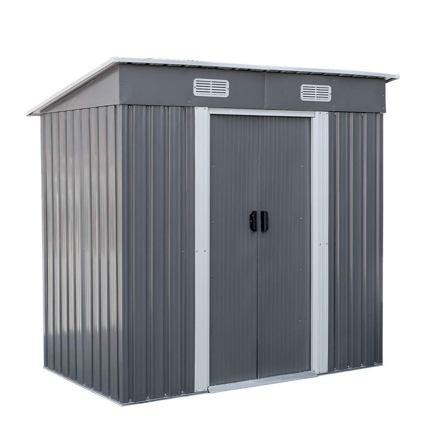 Arlopu 6' x 3.5' Outdoor Storage Shed, Garden Tool Shed with Double Lockable Doors